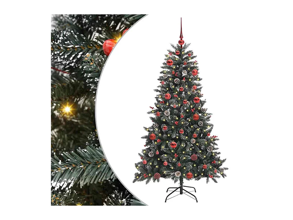 Sapin de Noël artificiel avec 150 LED Vert 83.5 x 83.5 x 150 cm