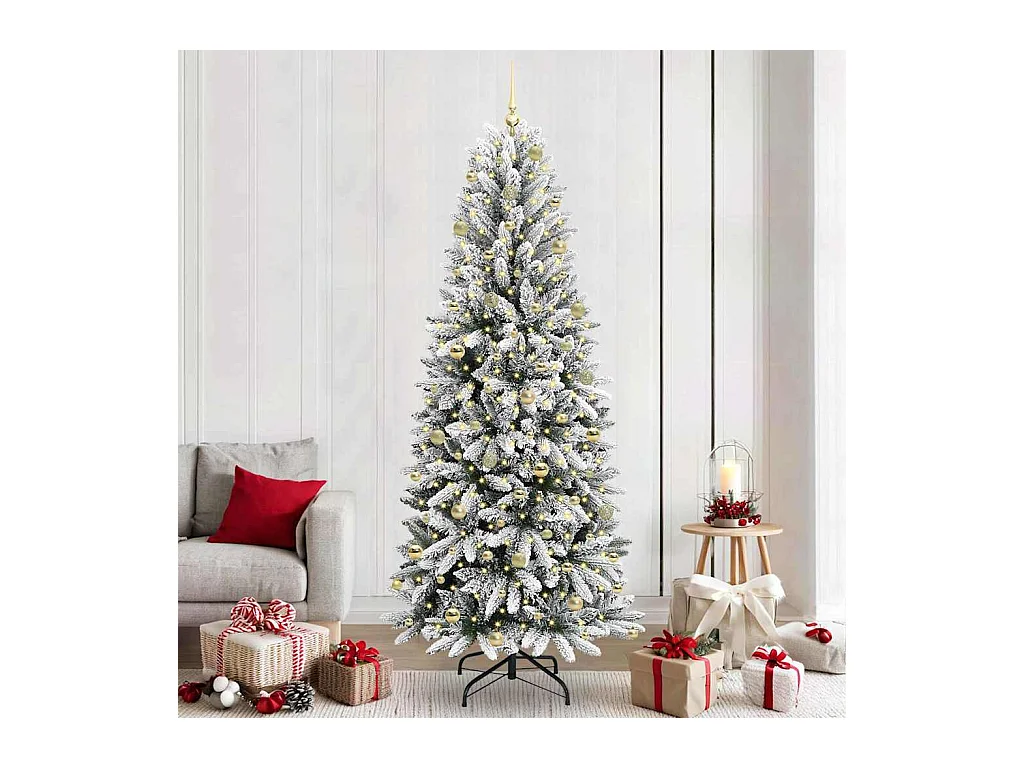 Árvore de Natal Artificial com 300 LEDs Branco 93 x 93 x 240 cm