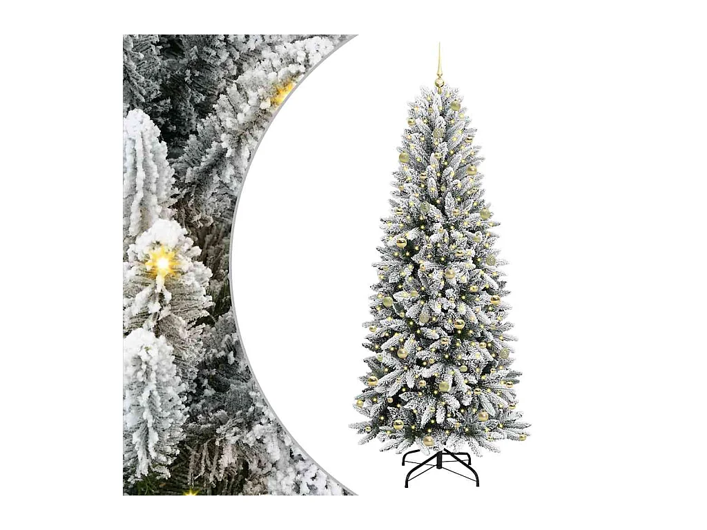 Árvore de Natal Artificial com 300 LEDs Branco 93 x 93 x 240 cm