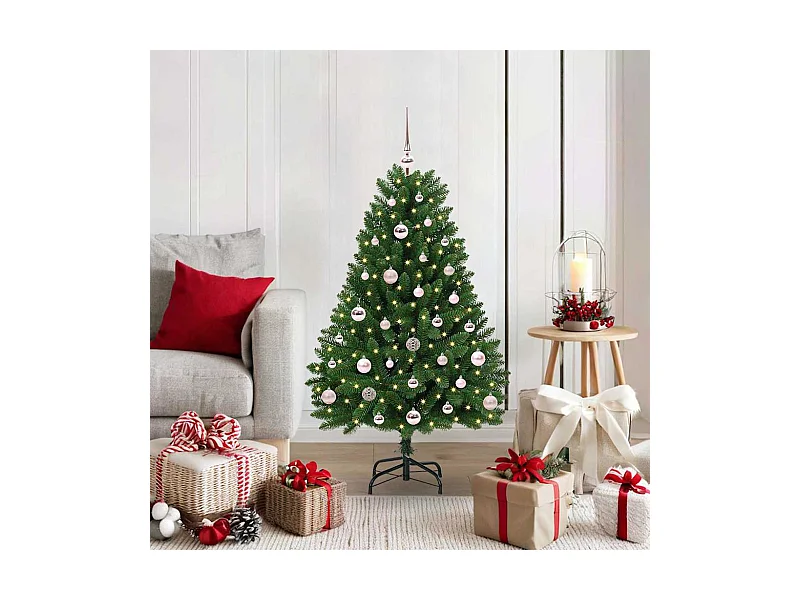 Árvore de Natal Artificial Verde 120 cm PVC e Metal