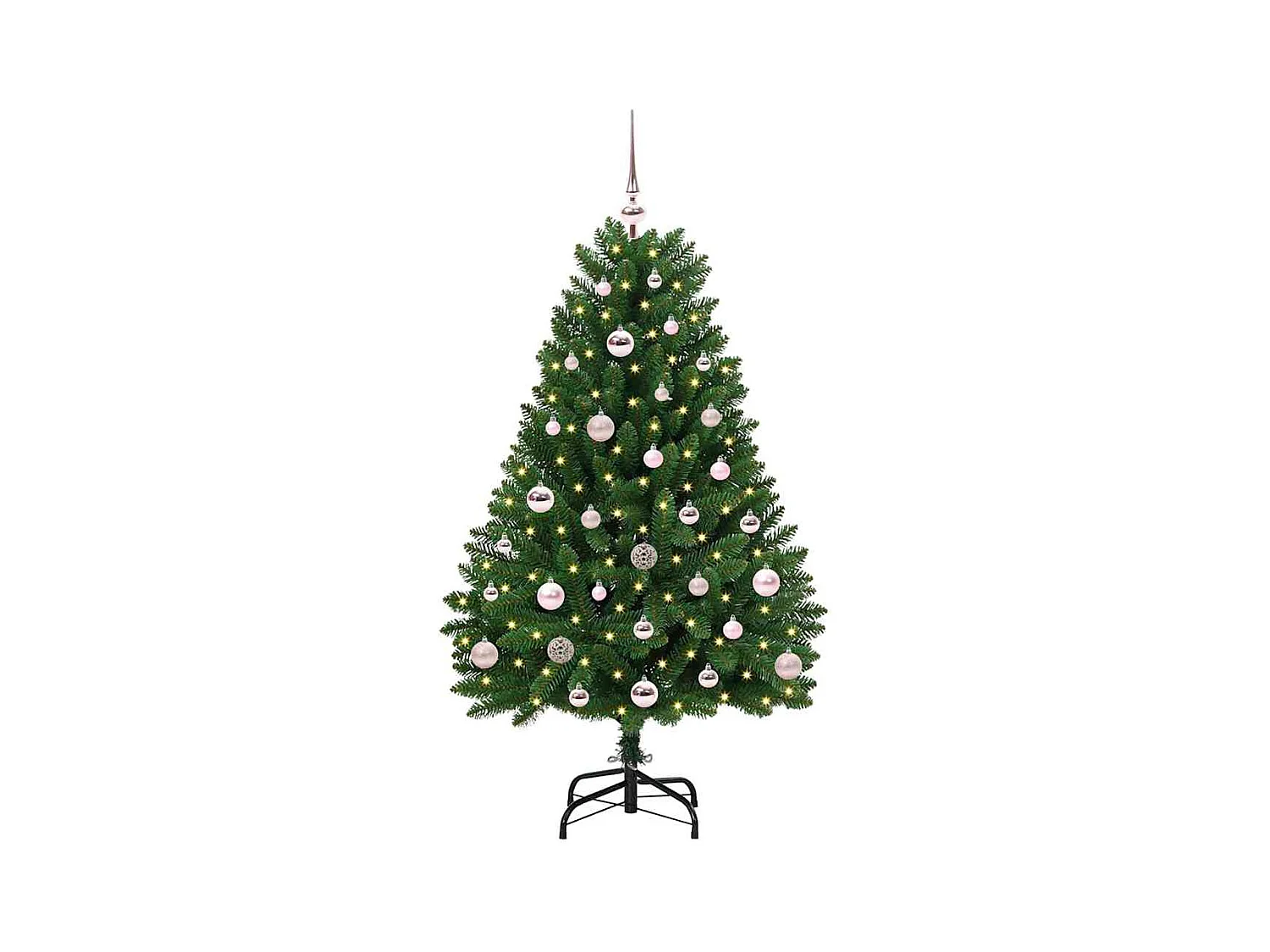 Árvore de Natal Artificial Verde 120 cm PVC e Metal