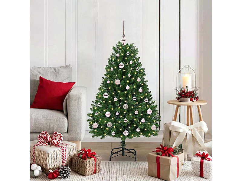 Árvore de Natal Artificial Verde 120 cm PVC e Metal