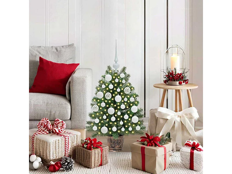 Sapin de Noël artificiel avec 150 LED Vert 75 cm PE et PVC