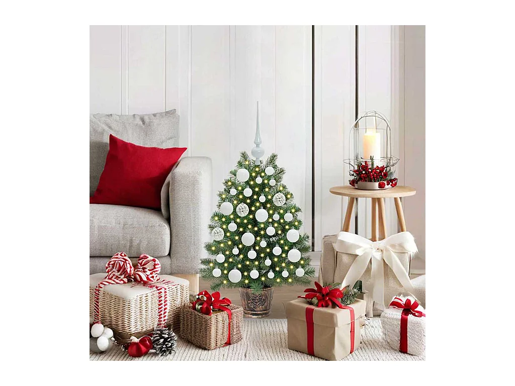 Sapin de Noël artificiel avec 150 LED Vert 75 cm PE et PVC