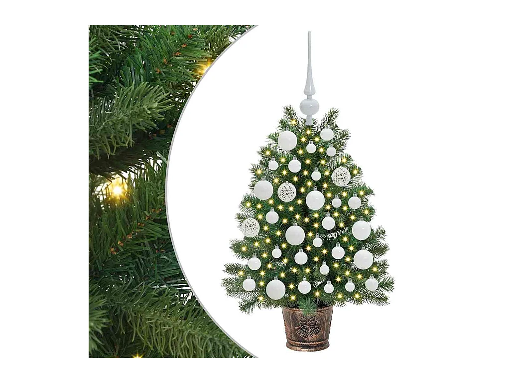 Sapin de Noël artificiel avec 150 LED Vert 75 cm PE et PVC