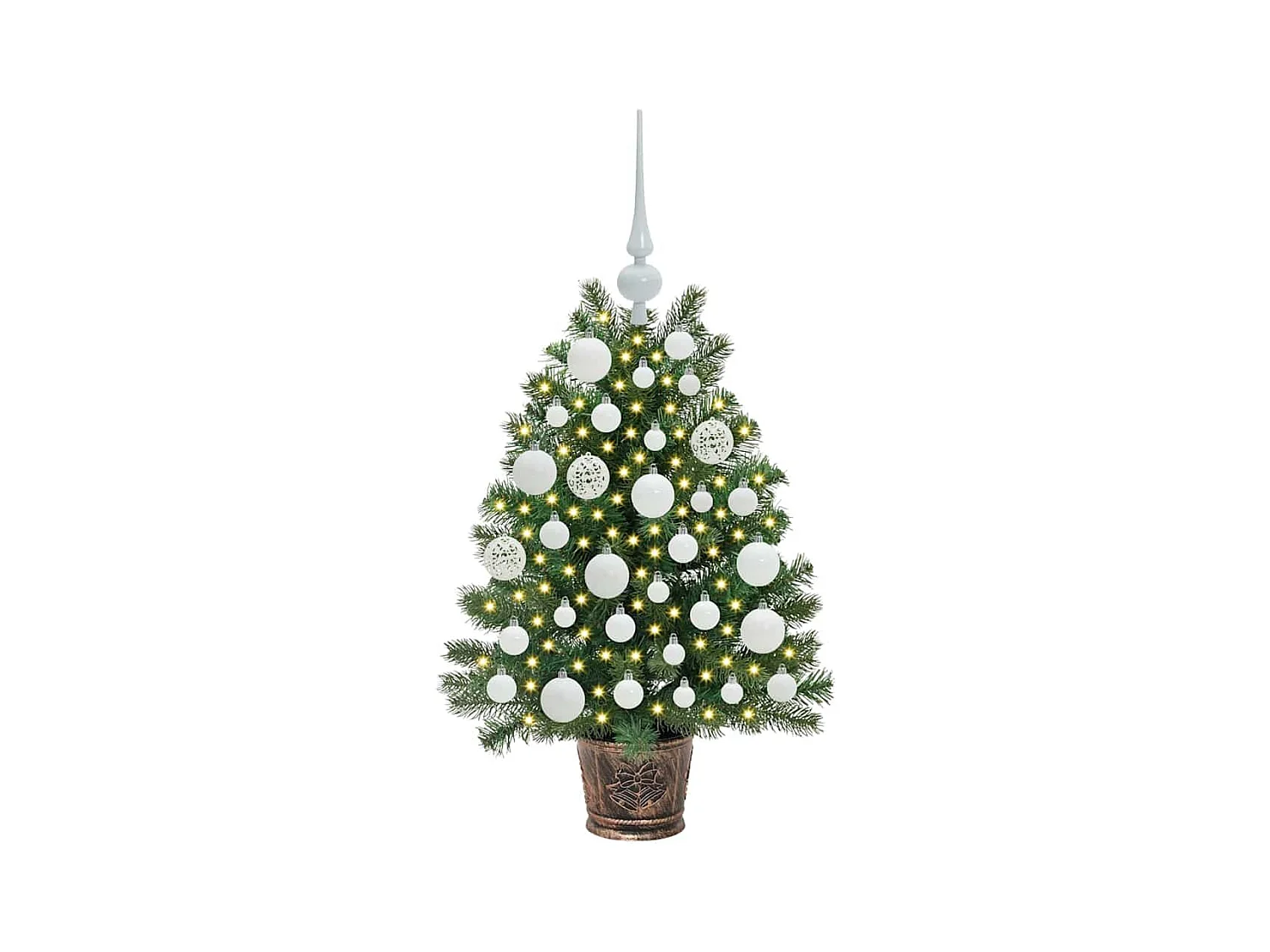 Sapin de Noël artificiel avec 150 LED Vert 75 cm PE et PVC
