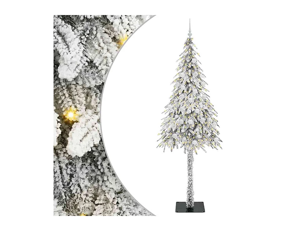 Sapin de Noël avec 300 LED Blanc 210 cm PE et Acier