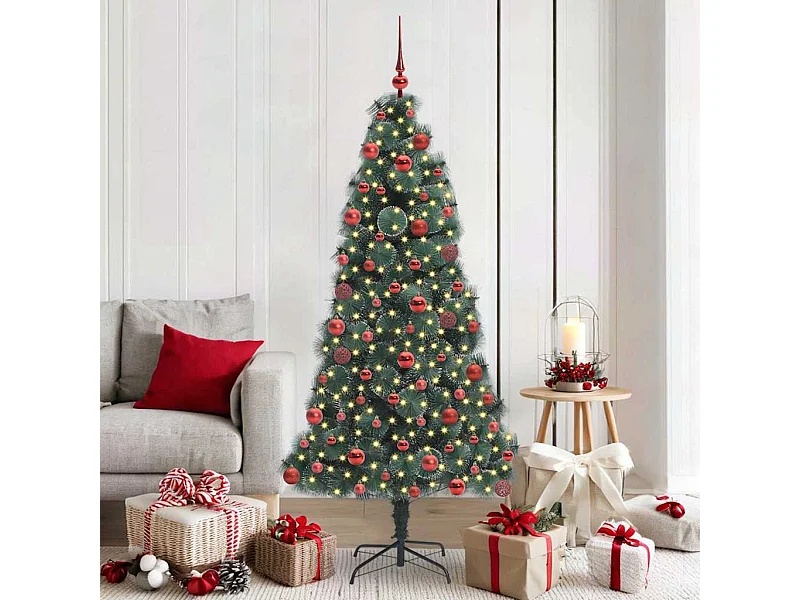 Árvore de Natal Artificial Pré-iluminada com Conjunto de Bolas