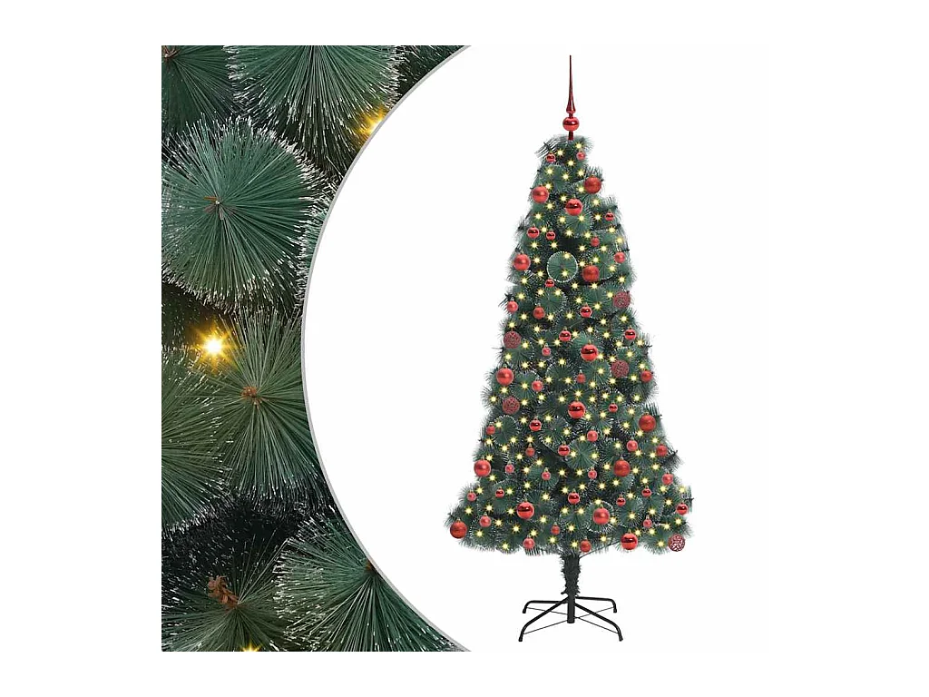 Árvore de Natal Artificial Pré-iluminada com Conjunto de Bolas