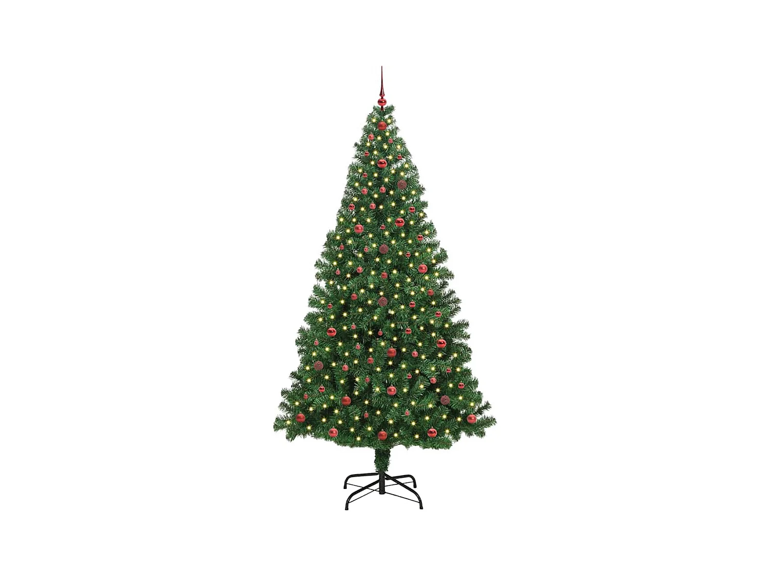 Árbol de Navidad artificial Verde 240 cm PVC y Acero y Plástico