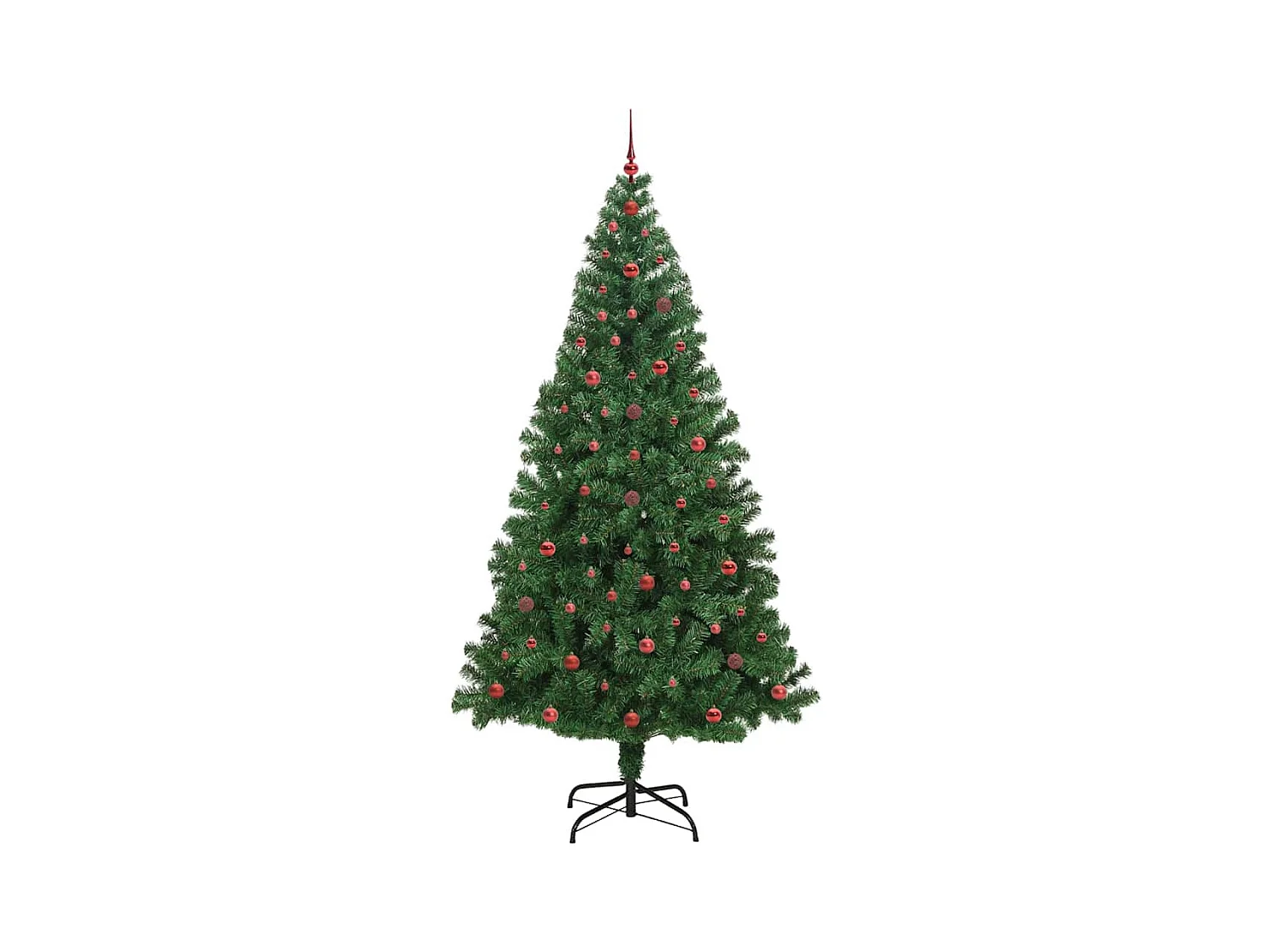 Árbol de Navidad artificial Verde 240 cm PVC y Acero y Plástico