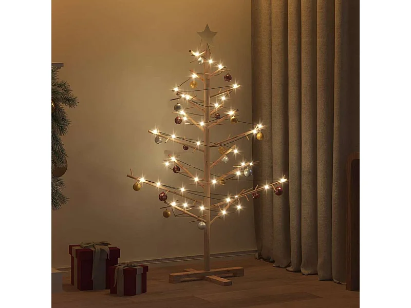 Houten kerstboom Naturel 125 cm Massief grenenhout