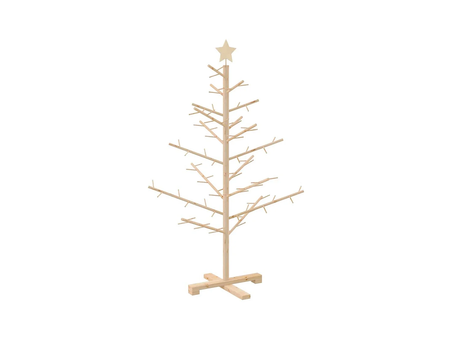 Houten kerstboom Naturel 125 cm Massief grenenhout