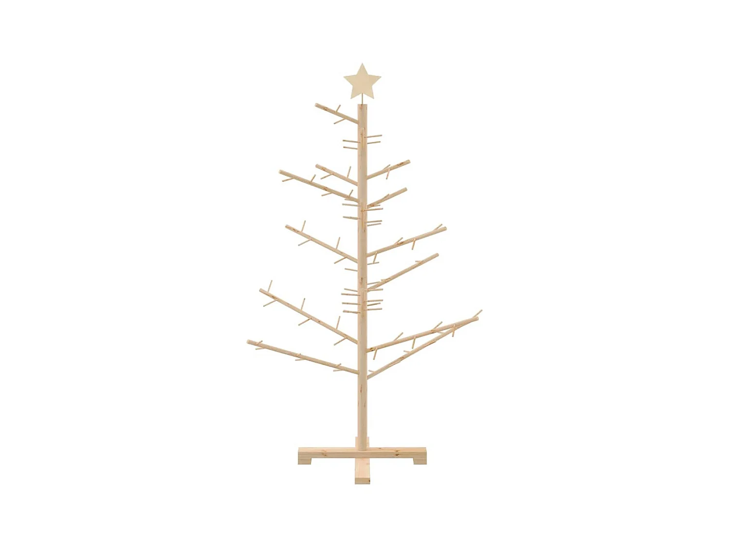 Houten kerstboom Naturel 125 cm Massief grenenhout