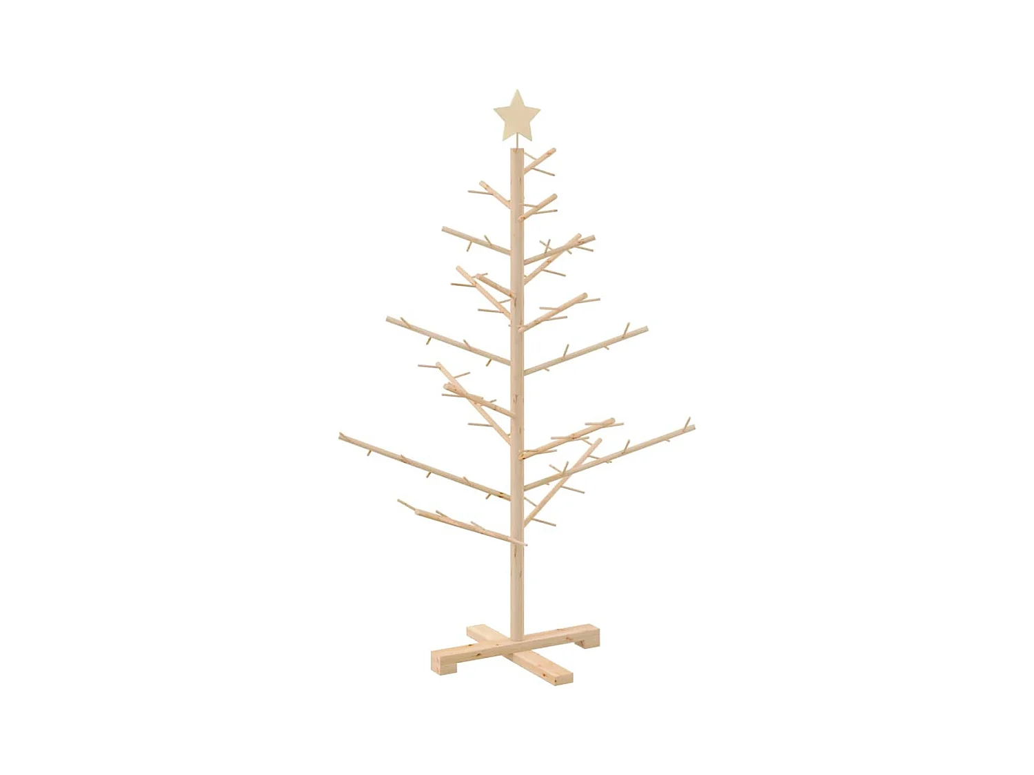 Houten kerstboom Naturel 125 cm Massief grenenhout