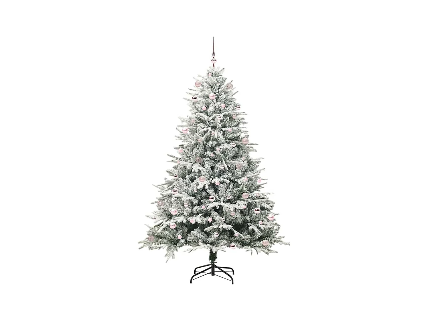 Árbol de Navidad artificial preiluminado con juego de bolas