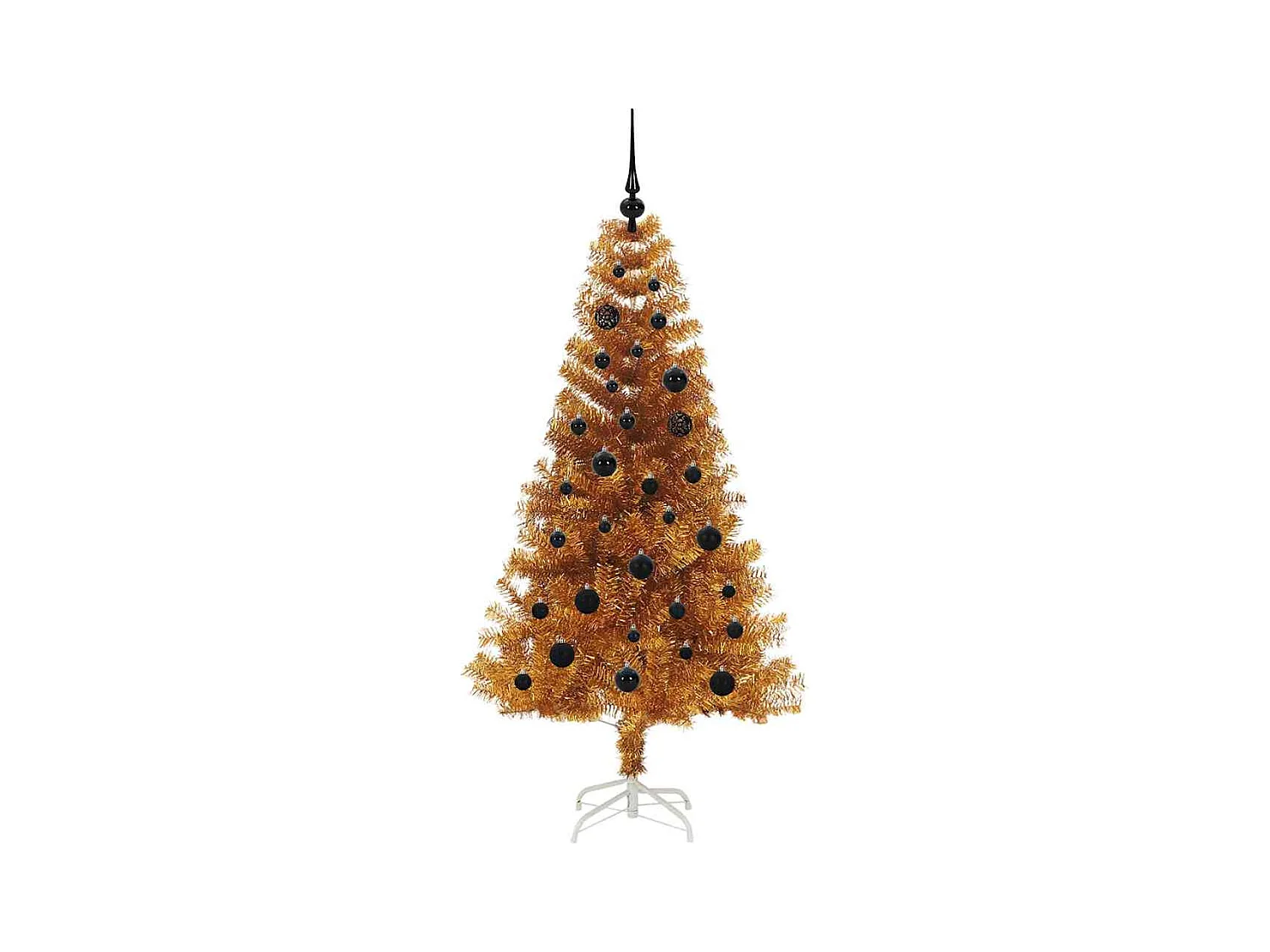 Árvore de Natal com 150 LEDs com suporte Ouro 150 cm PET