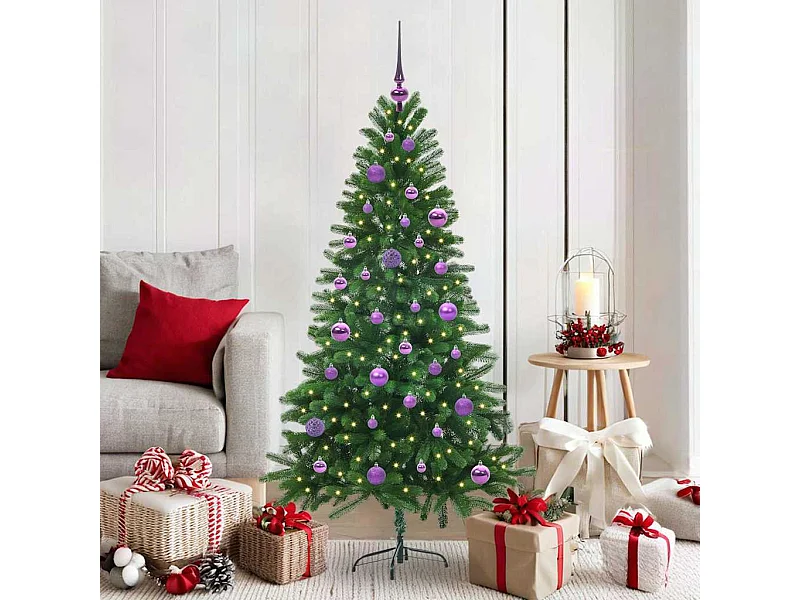 Sapin de Noël avec 150 LED avec support Vert 150 cm PE