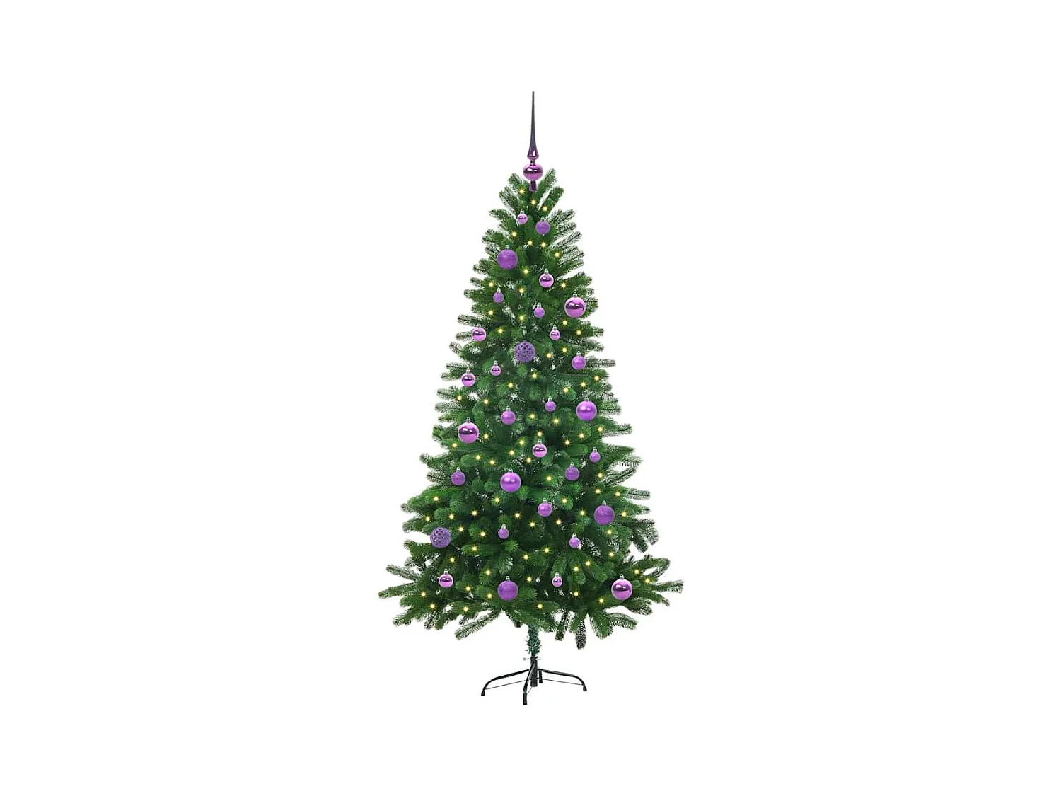 Sapin de Noël avec 150 LED avec support Vert 150 cm PE