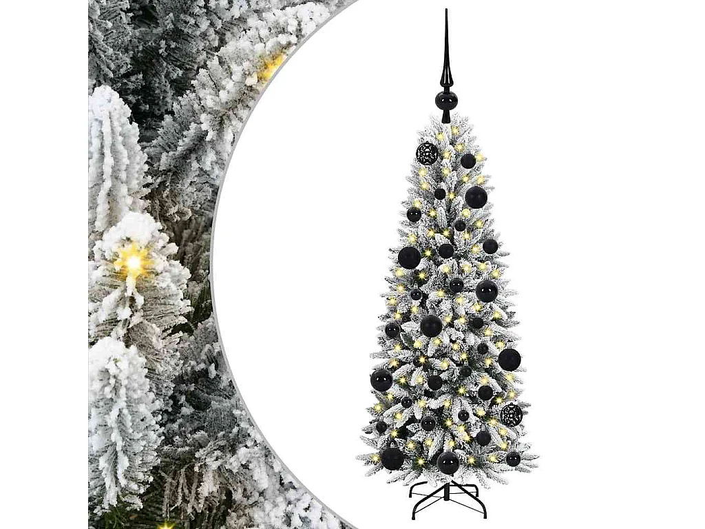 Sapin de Noël artificiel avec 150 LED Blanc 53 x 53 x 120 cm