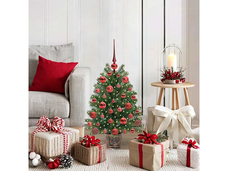 Sapin de Noël artificiel avec 150 LED Vert 75 cm PE et PVC