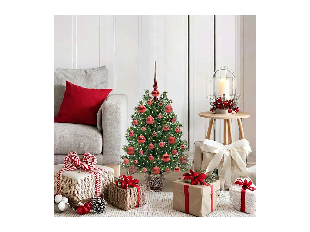 Sapin de Noël artificiel avec 150 LED Vert 75 cm PE et PVC