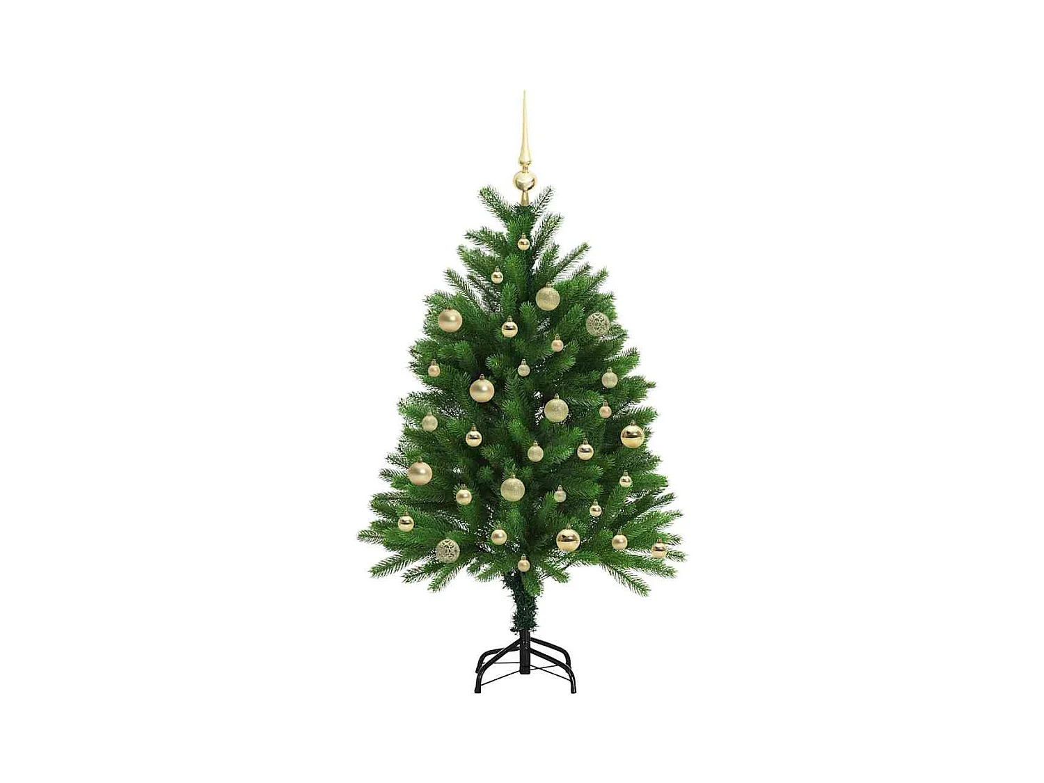 Sapin de Noël avec 150 LED avec support Vert 120 cm PE
