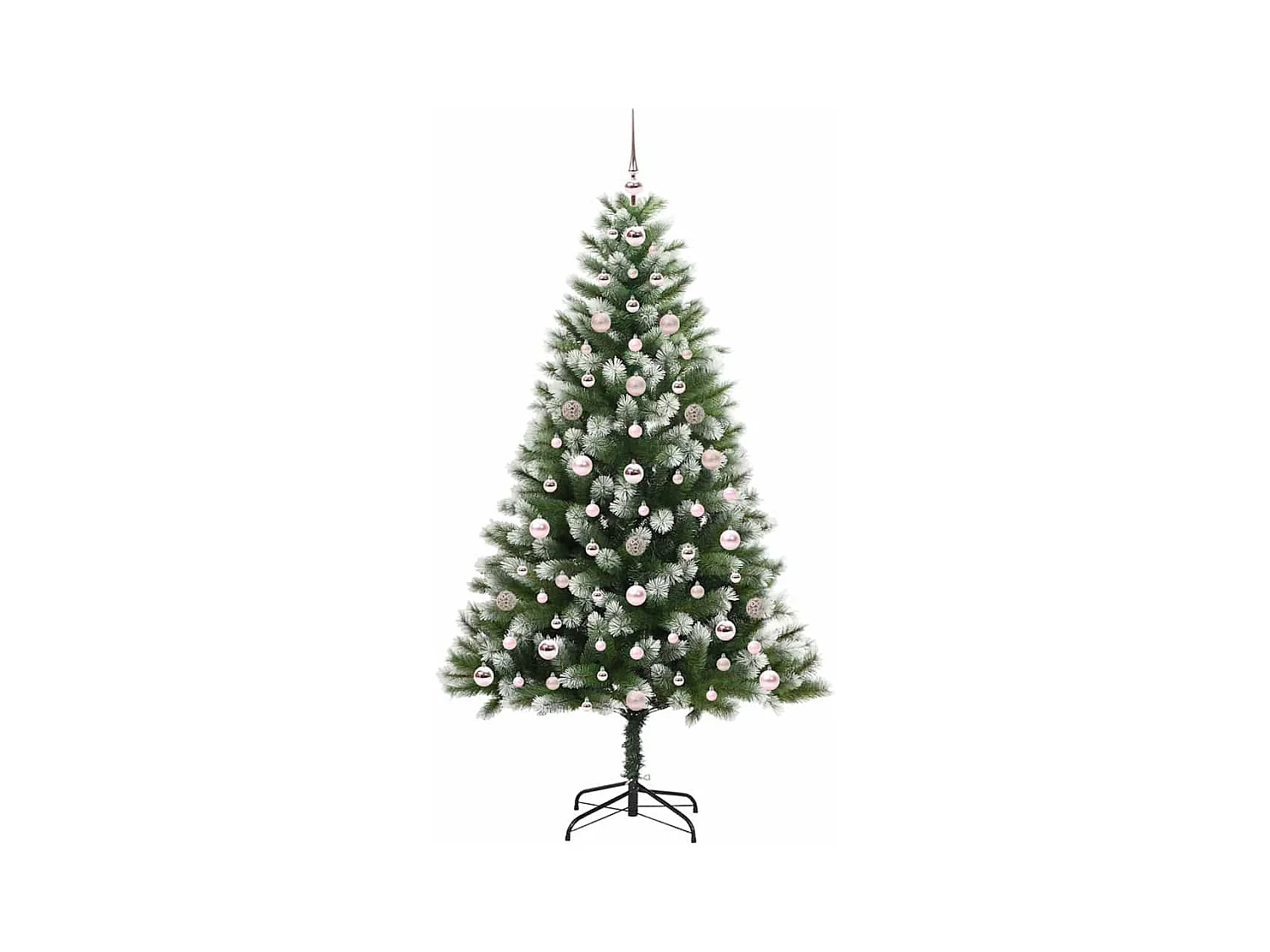 Kunstmatige scharnierende Kerstboom met gevlochten sneeuw