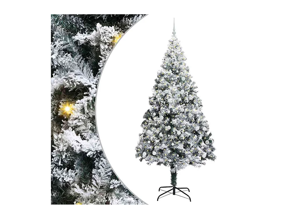 Sapin de Noël artificiel Vert 240 cm PVC, Acier et Plastique