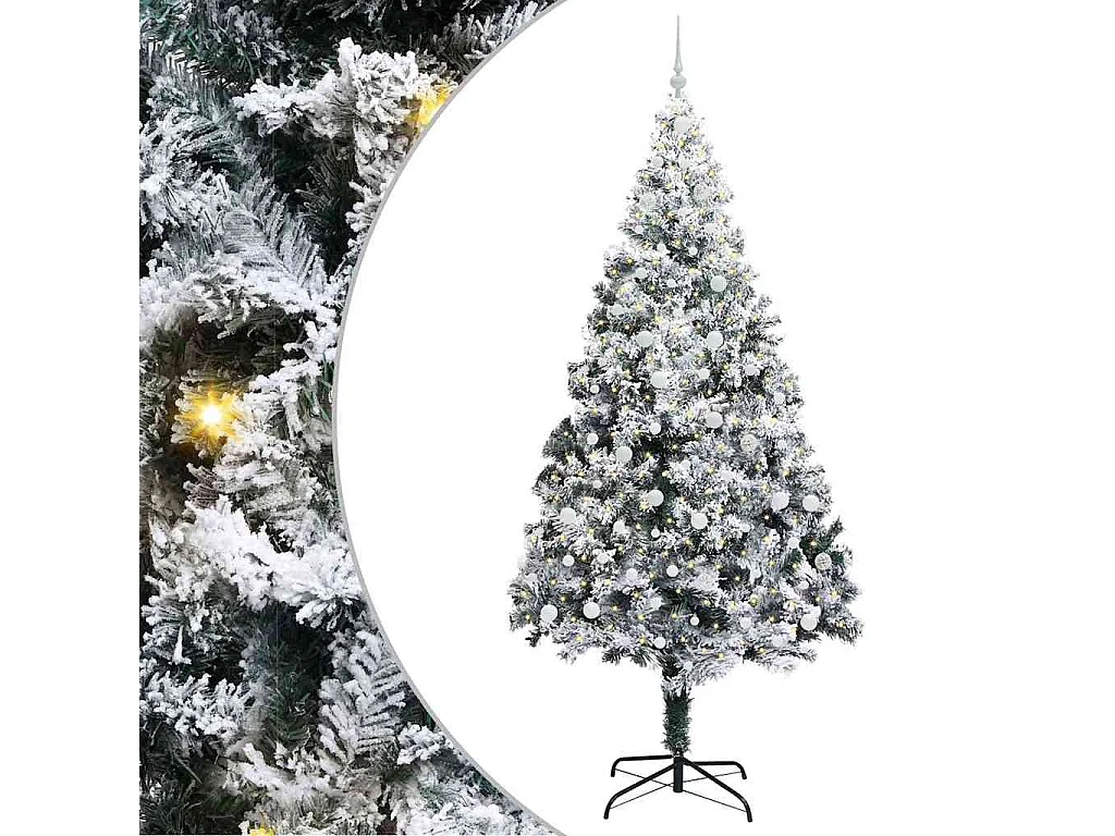 Sapin de Noël artificiel Vert 240 cm PVC, Acier et Plastique