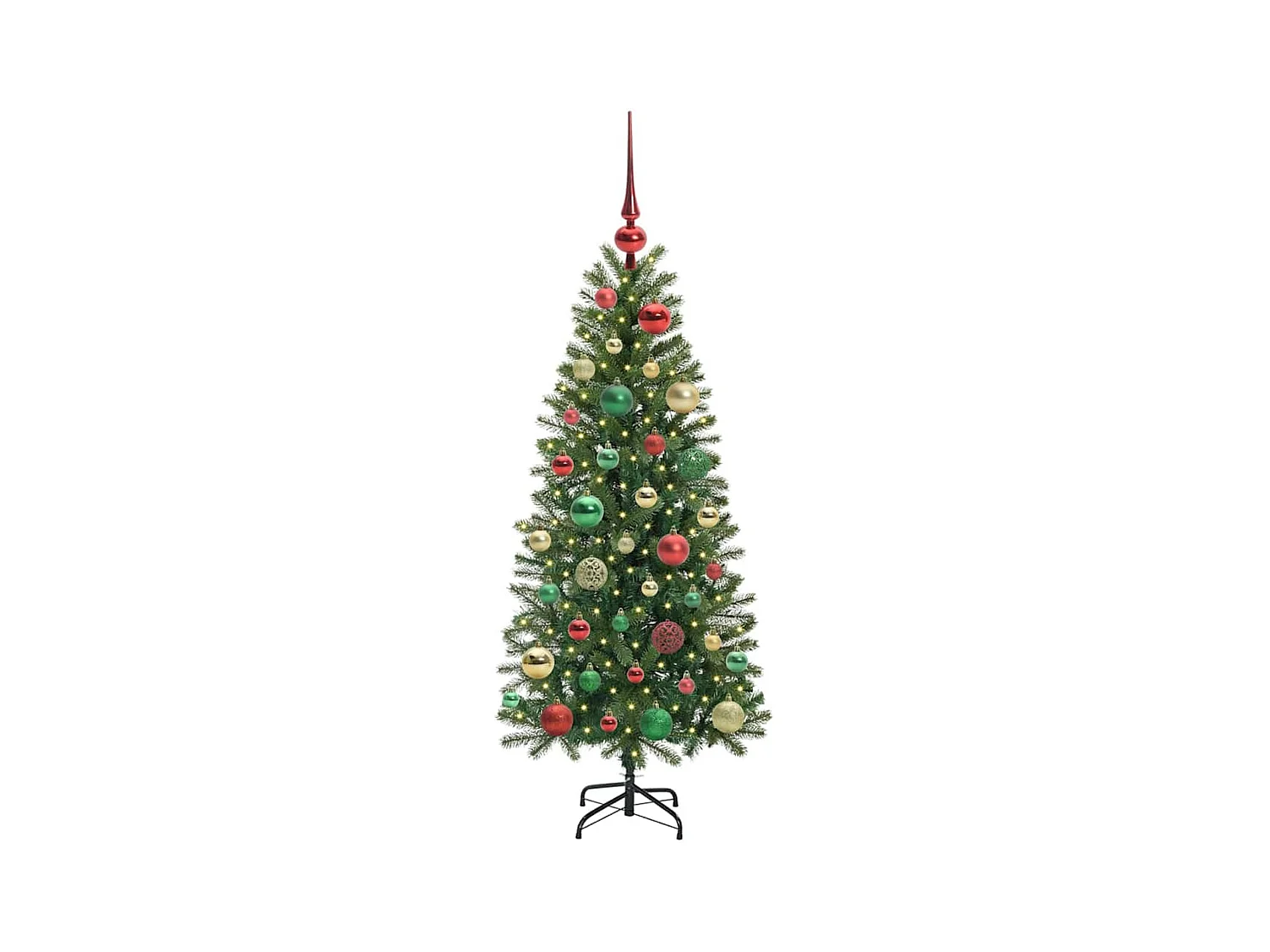 Sapin de Noël artificiel avec 150 LED Vert 120 cm PE et PVC