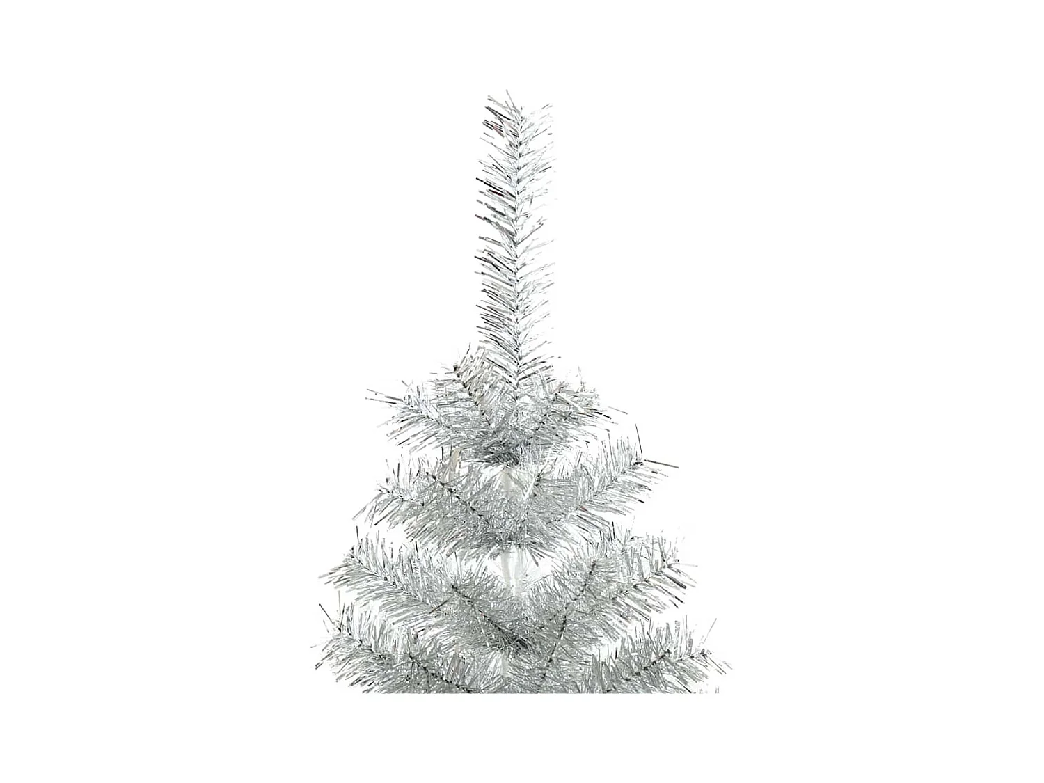 Sapin de Noël avec 300 LED avec support Argent 240 cm PET