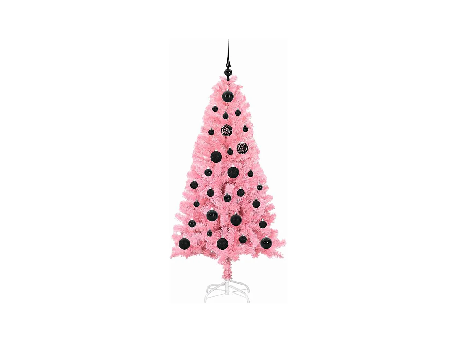 Sapin de Noël avec 150 LED avec support Rose 150 cm PVC