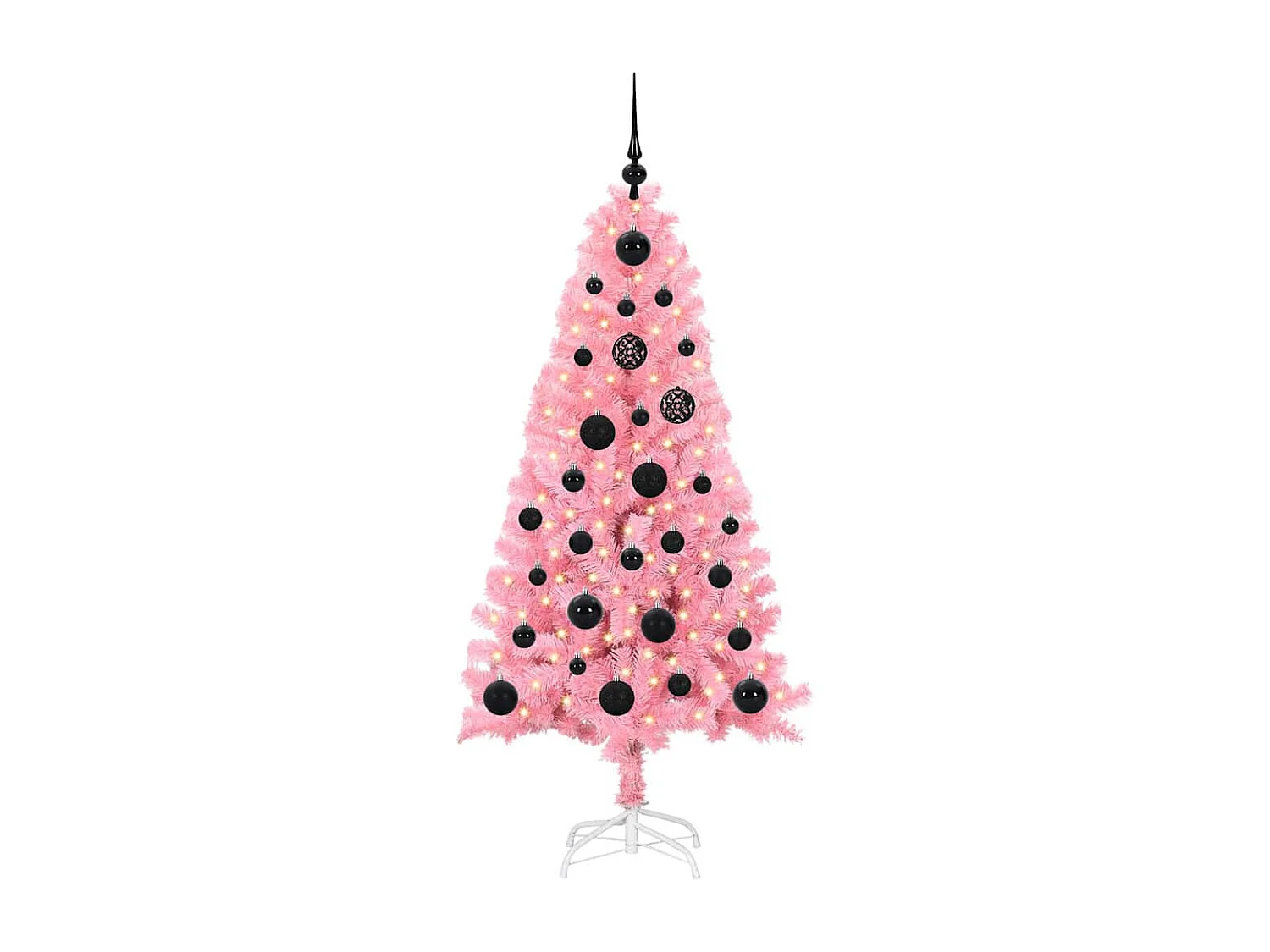 Kerstboom met 150 LED met standaard Roze 150 cm PVC
