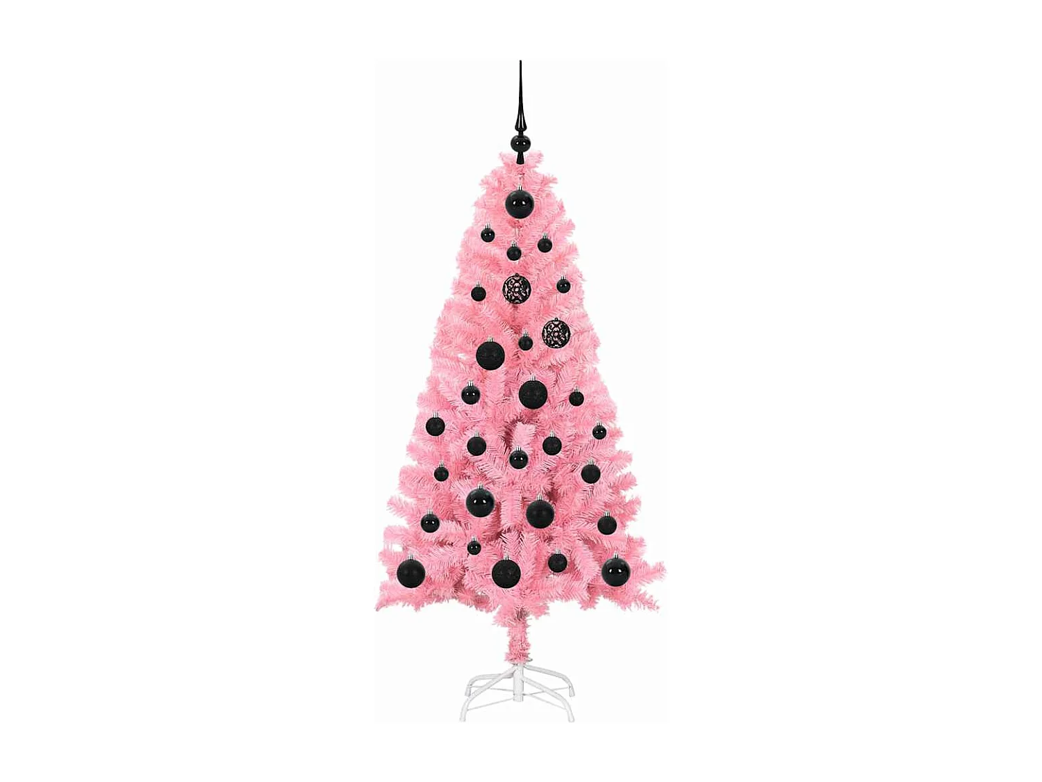 Kerstboom met 150 LED met standaard Roze 150 cm PVC