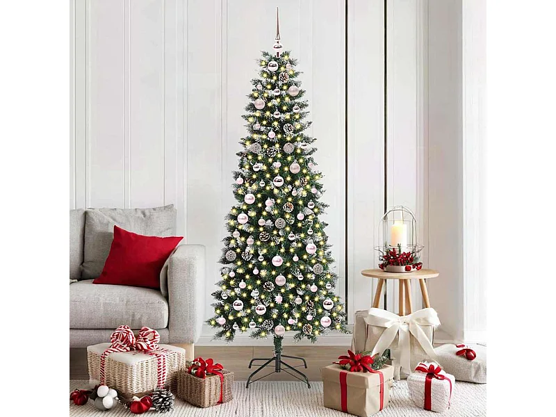 Sapin de Noël artificiel avec 300 LED Vert 76 x 76 x 180 cm