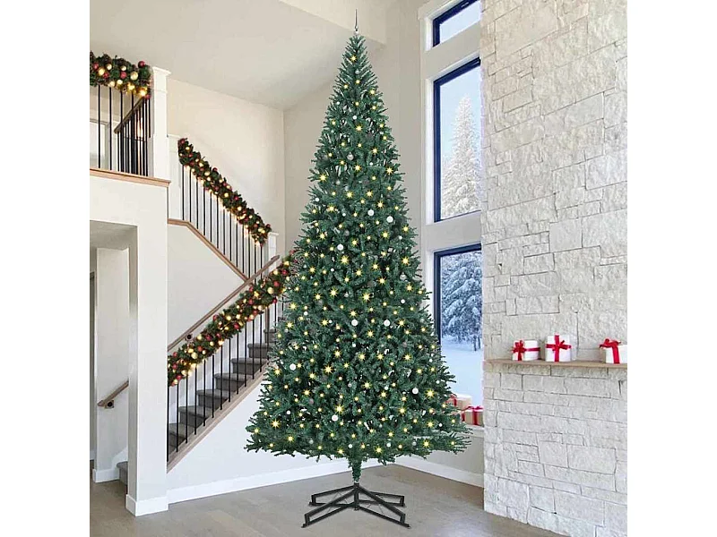 Arbre de Noël artificiel pré-éclairé avec ensemble de boules