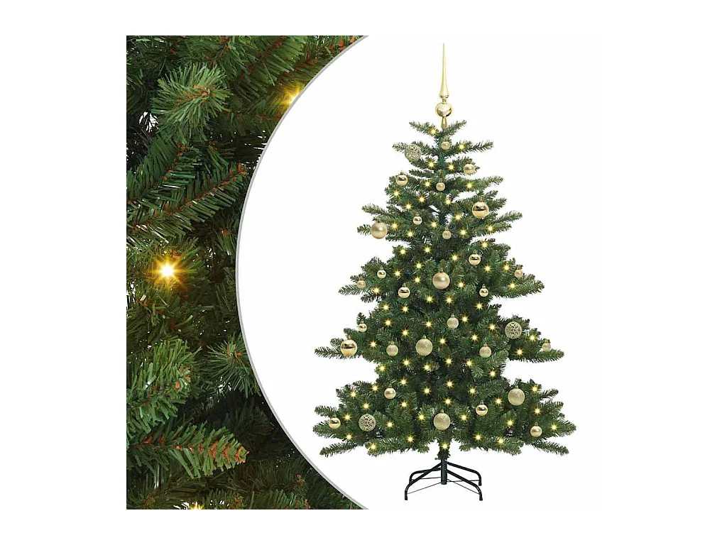 Árbol de Navidad artificial con ramas articuladas 150 cm PVC
