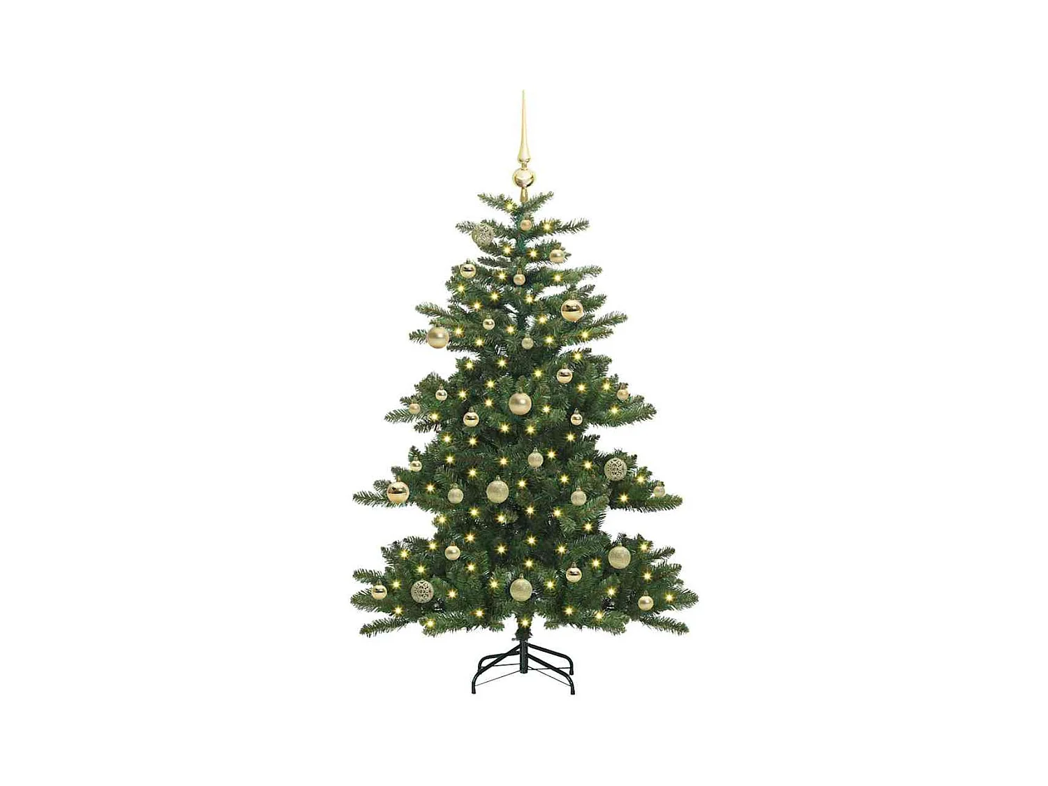 Árbol de Navidad artificial con ramas articuladas 150 cm PVC