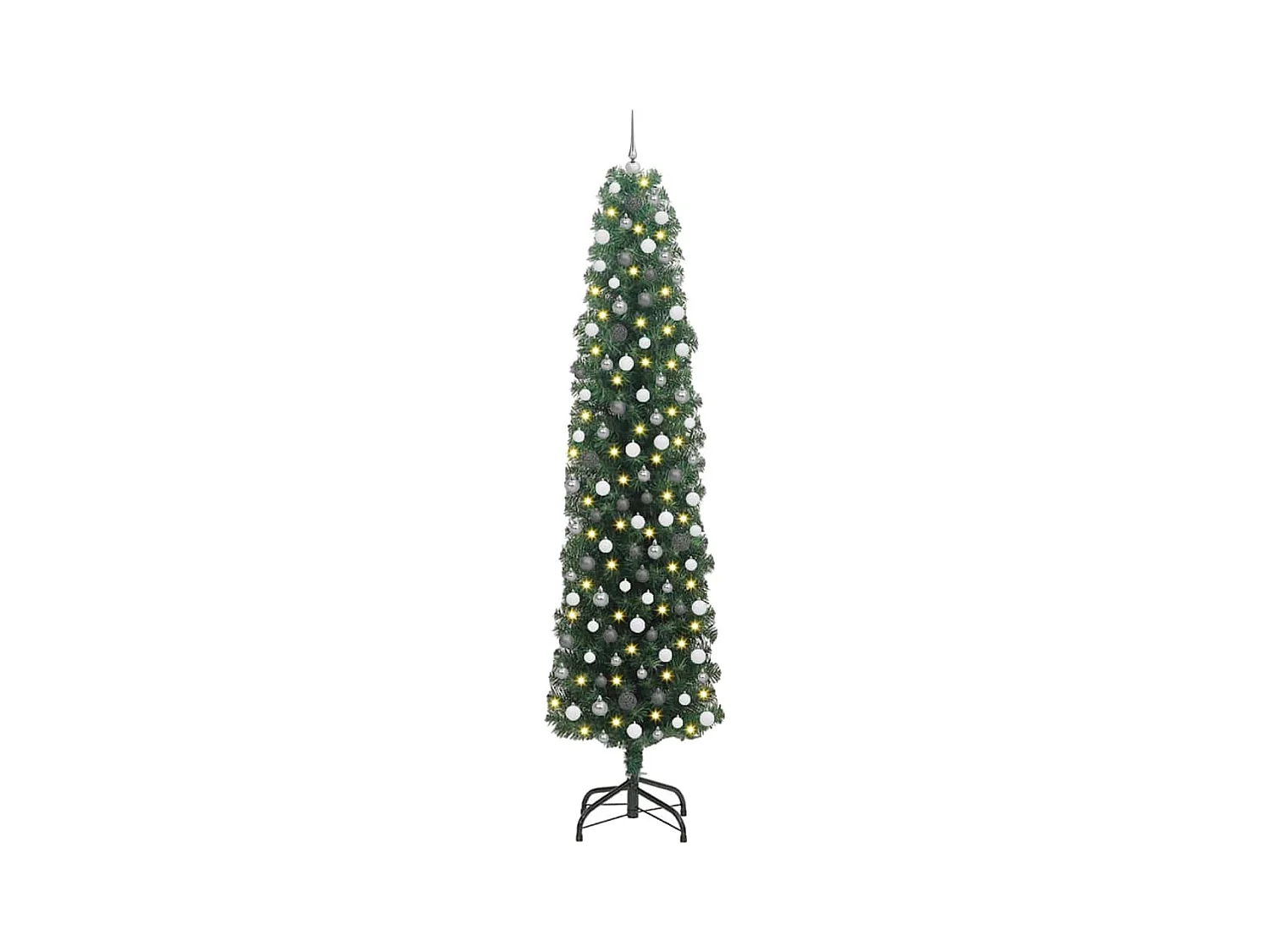 Árvore de Natal Slim Verde 61 x 61 x 240 cm Plástico e metal