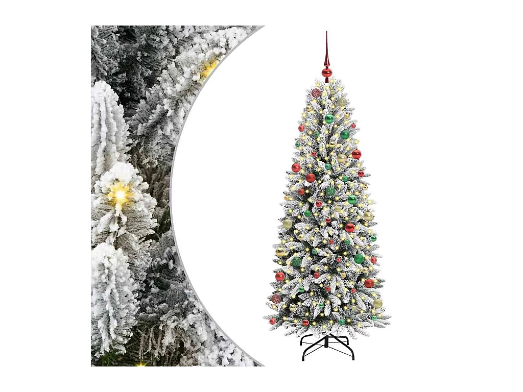Sapin de Noël artificiel avec 300 LED Blanc 73 x 73 x 180 cm