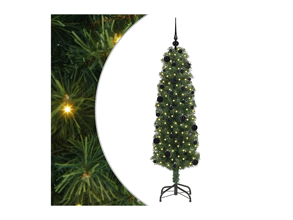 Árbol de Navidad artificial Verde 150 cm PVC, Acero y Plástico