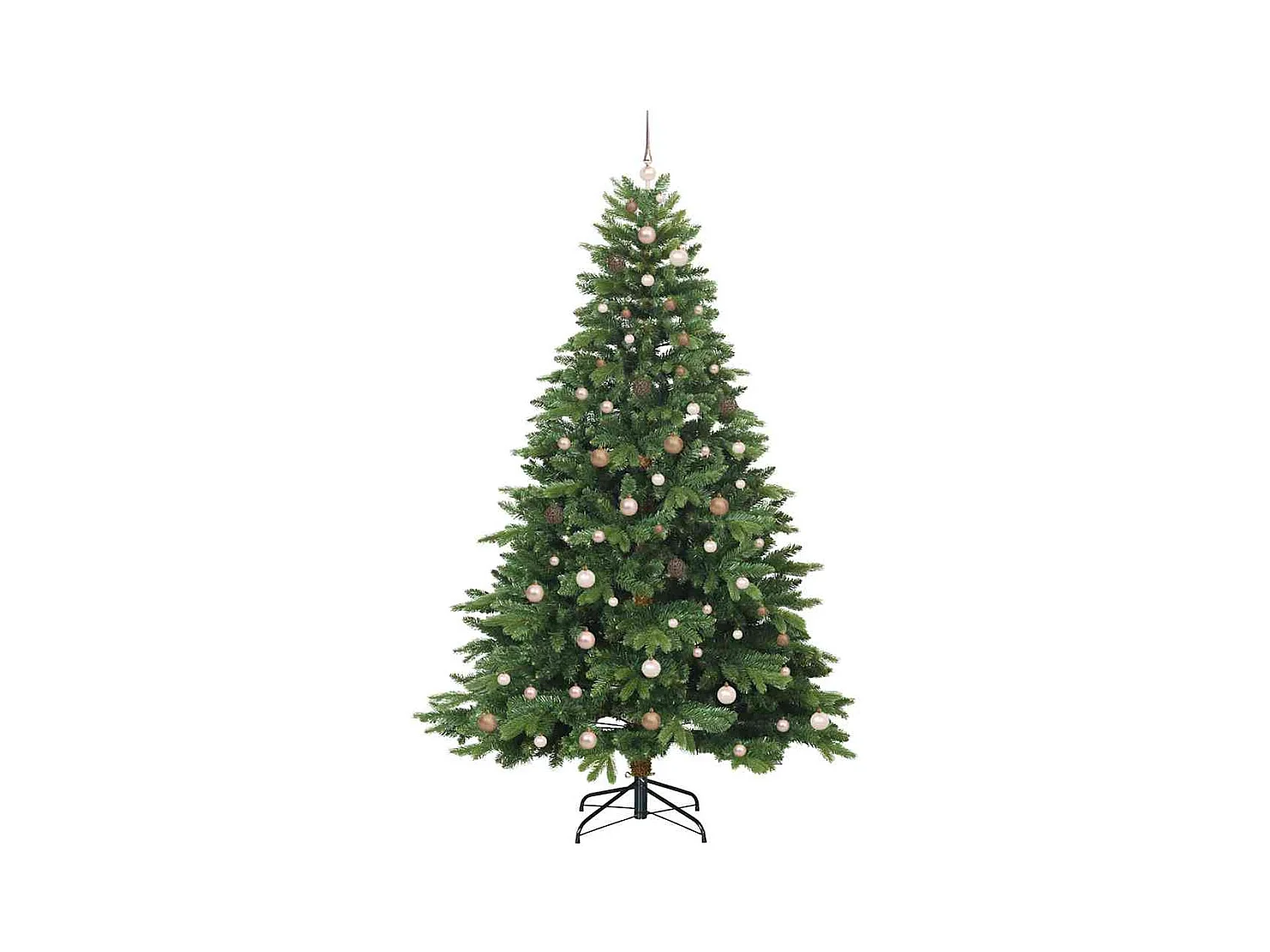 Kunstkerstboom met 300 LED met standaard Groen 240 cm PE en PVC