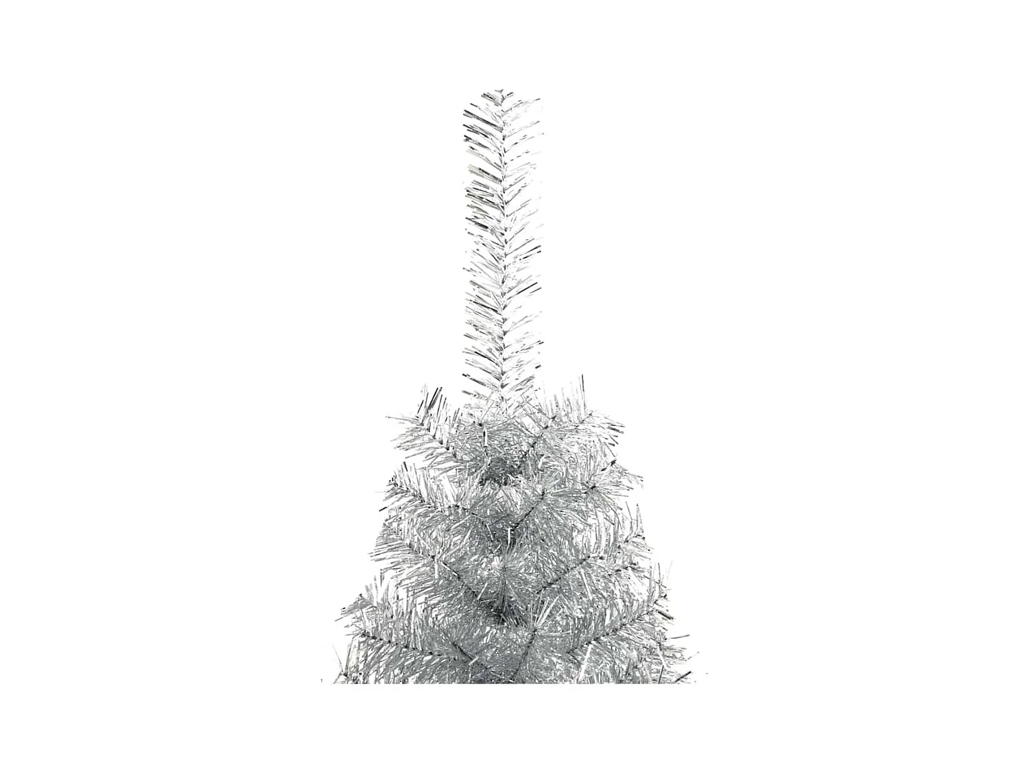 Sapin de Noël artificiel pré-éclairé Argent 240 cm PET