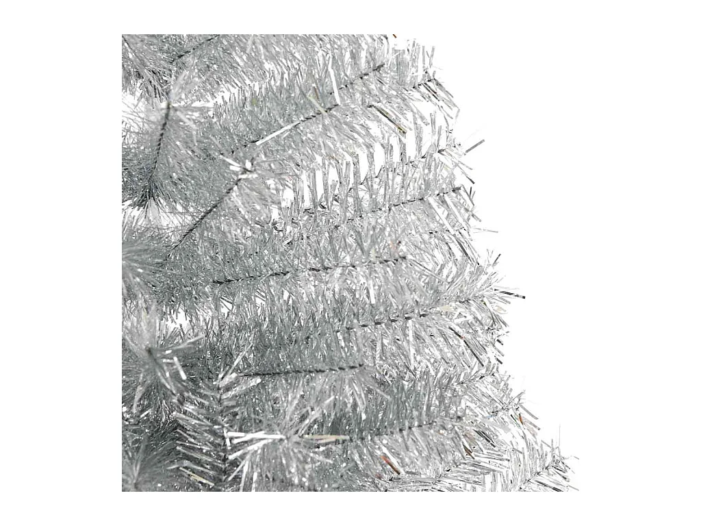 Sapin de Noël artificiel pré-éclairé Argent 240 cm PET