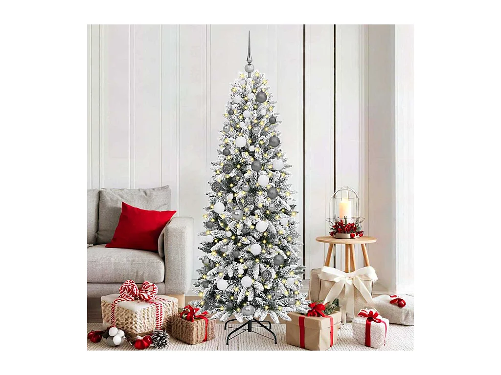 Sapin de Noël artificiel avec 300 LED Blanc 73 x 73 x 180 cm