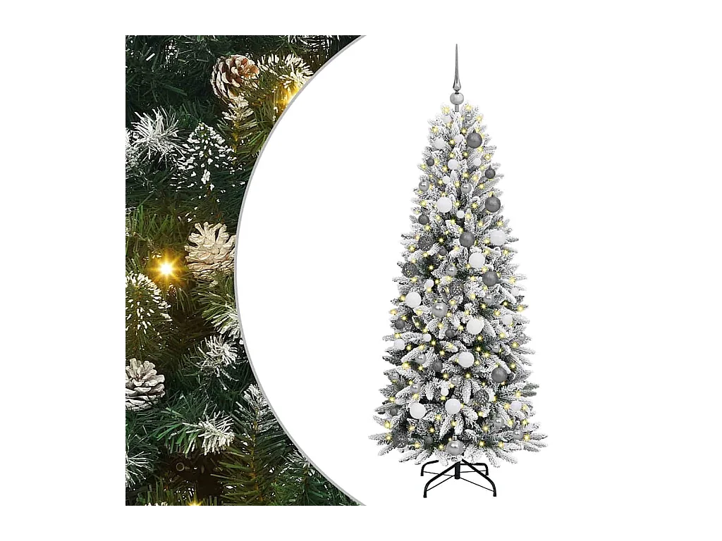 Sapin de Noël artificiel avec 300 LED Blanc 73 x 73 x 180 cm