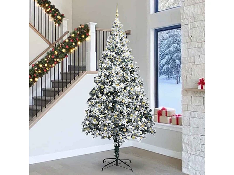 Sapin de Noël Blanc 300 cm PVC