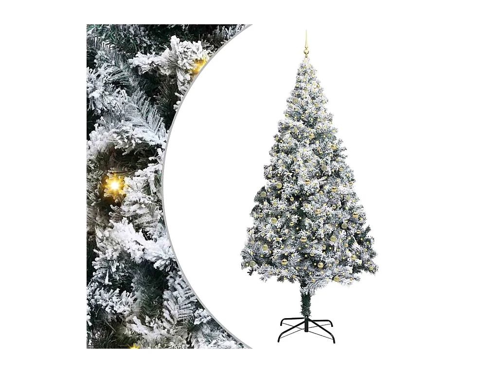 Kerstboom met decoratieve touwlichten Wit 300 cm PVC