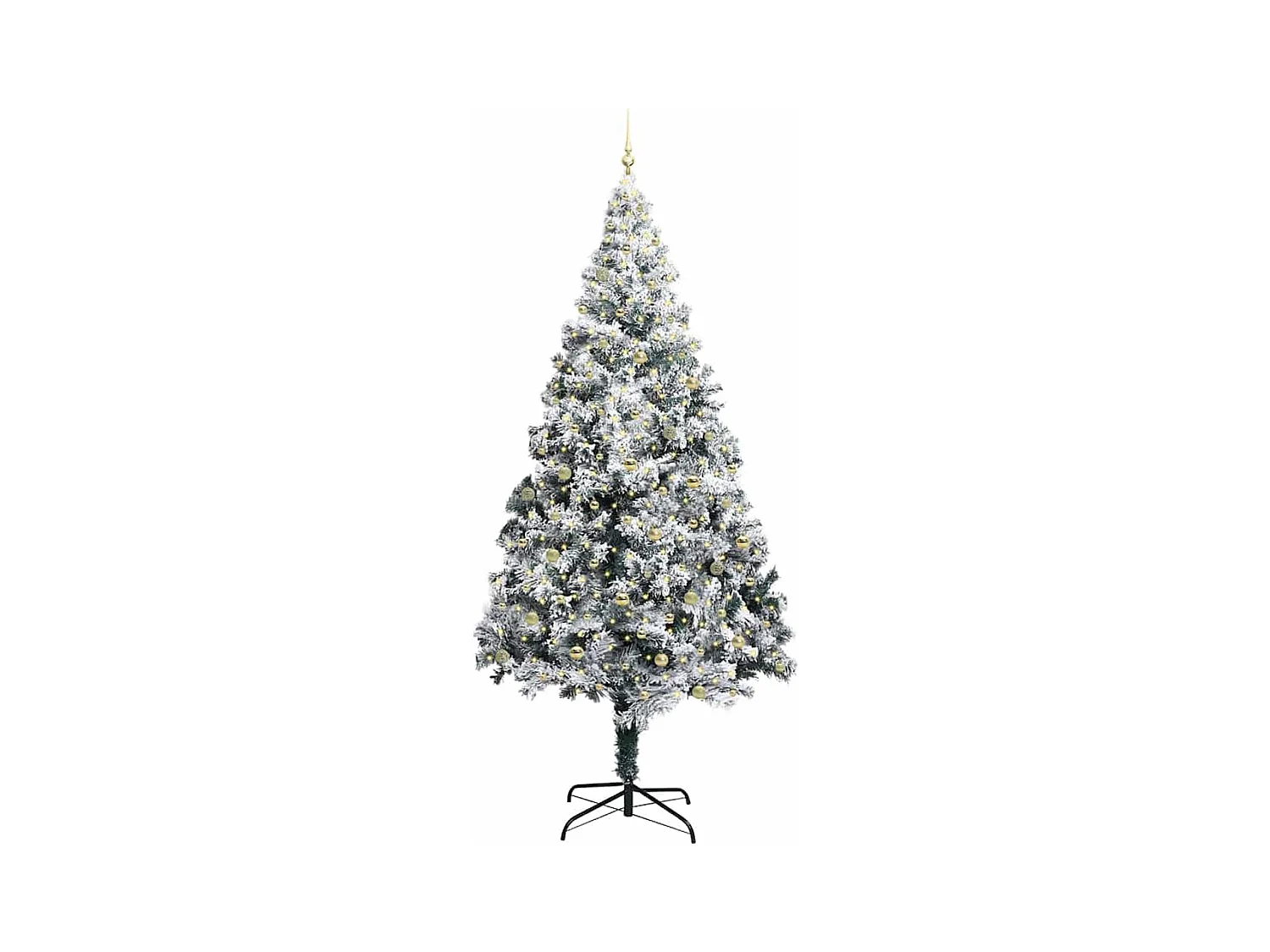 Kerstboom met decoratieve touwlichten Wit 300 cm PVC